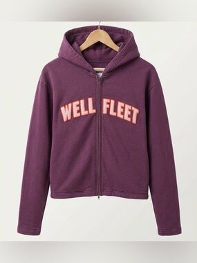 MV Sport Full-zip Cropped Hoodie Sweatshirt 90s Y2K Streetwear Custom size XL